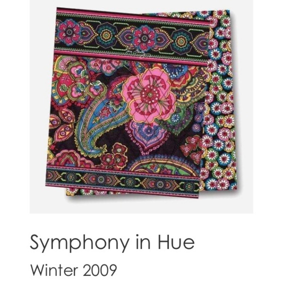 VERA BRADLEY Symphony In Hue 2009 Checkbook Cover Black Red Paisley Y2K Green - Picture 12 of 12